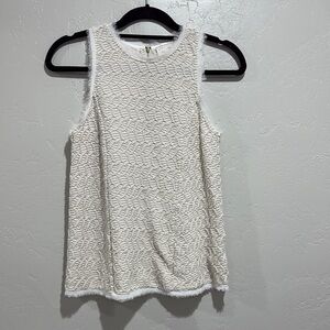 Anthropologie White Boxy Sleeveless Tank Top